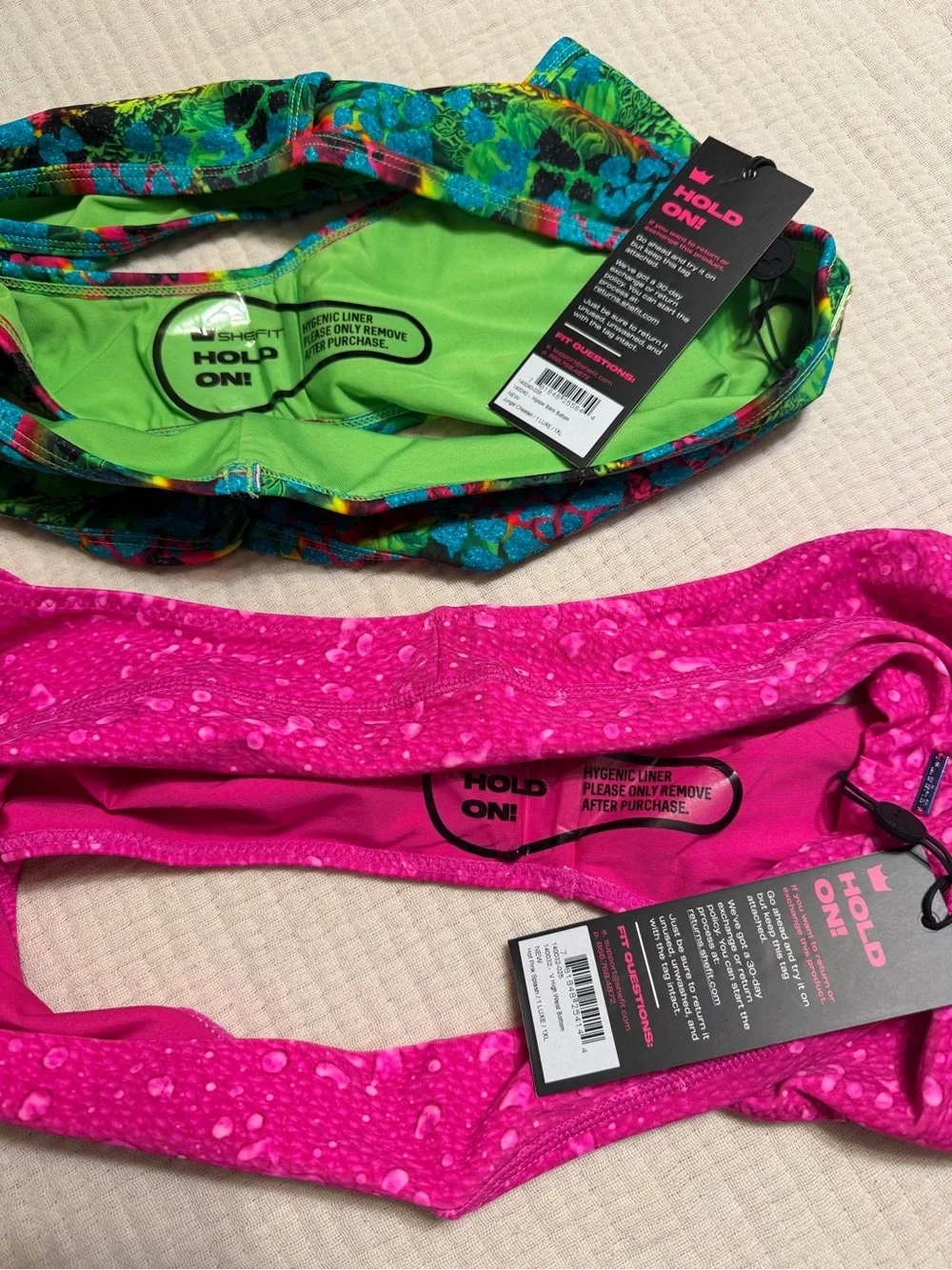 2 pack shefit bikini bottoms hipster and high waist pink and jungle cheetah
